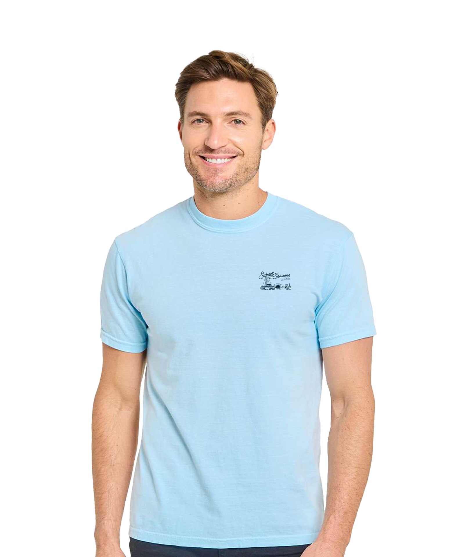 D196 - C1200 - Threadfast Apparel - Unisex Colors Garment-Dyed T-Shirt CHAMBRAY