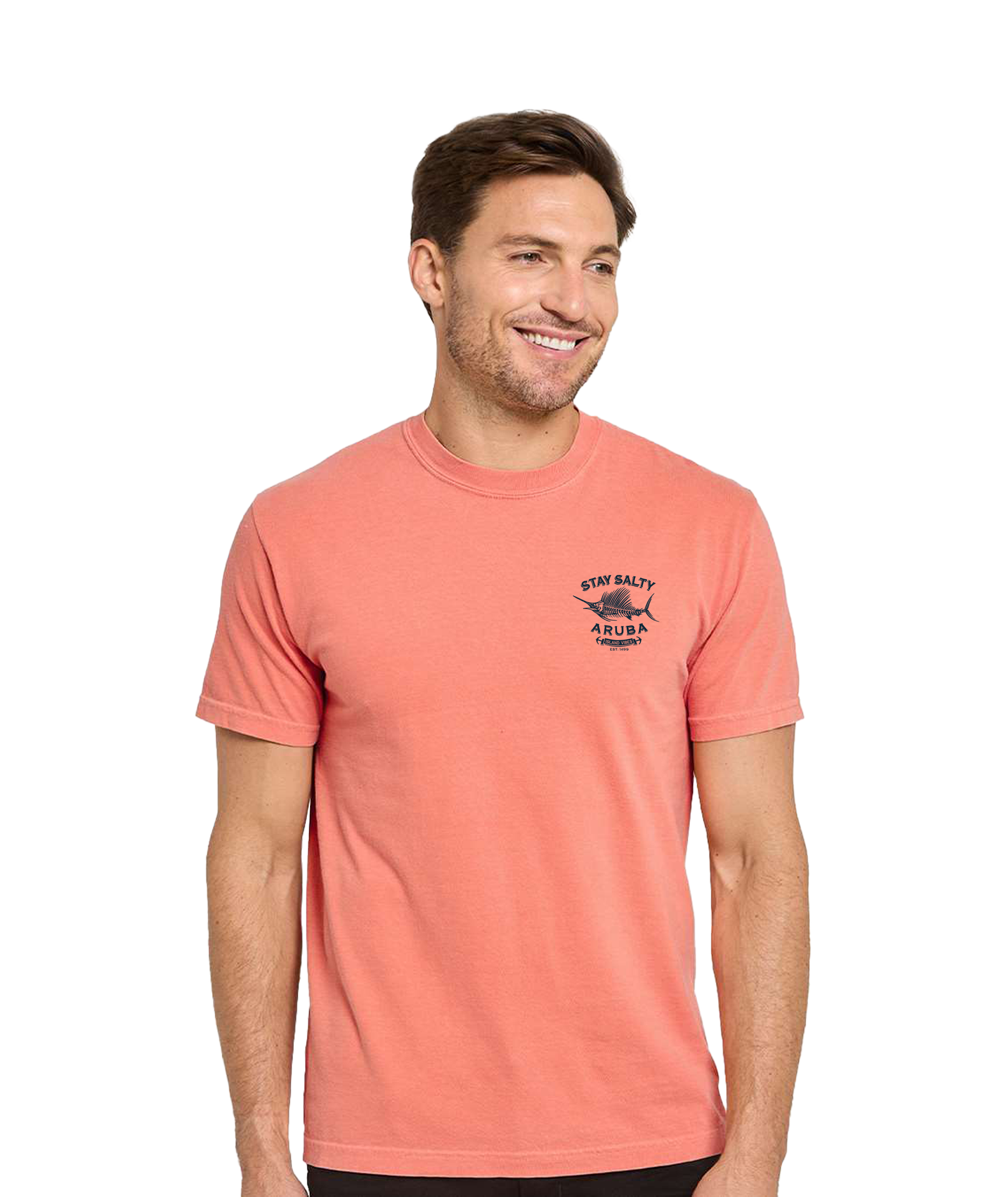D137 - C1200 - Threadfast Apparel - Unisex Colors Garment-Dyed T-Shirt SALMON