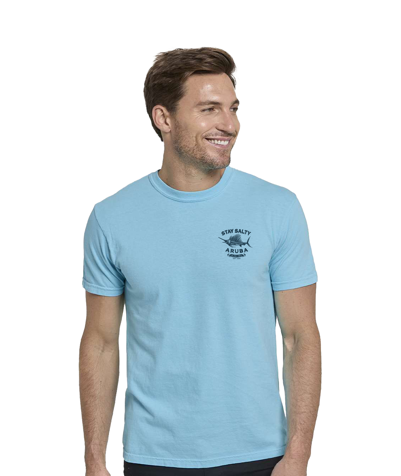 D137 - C1200 - Threadfast Apparel - Unisex Colors Garment-Dyed T-Shirt POOL BLUE